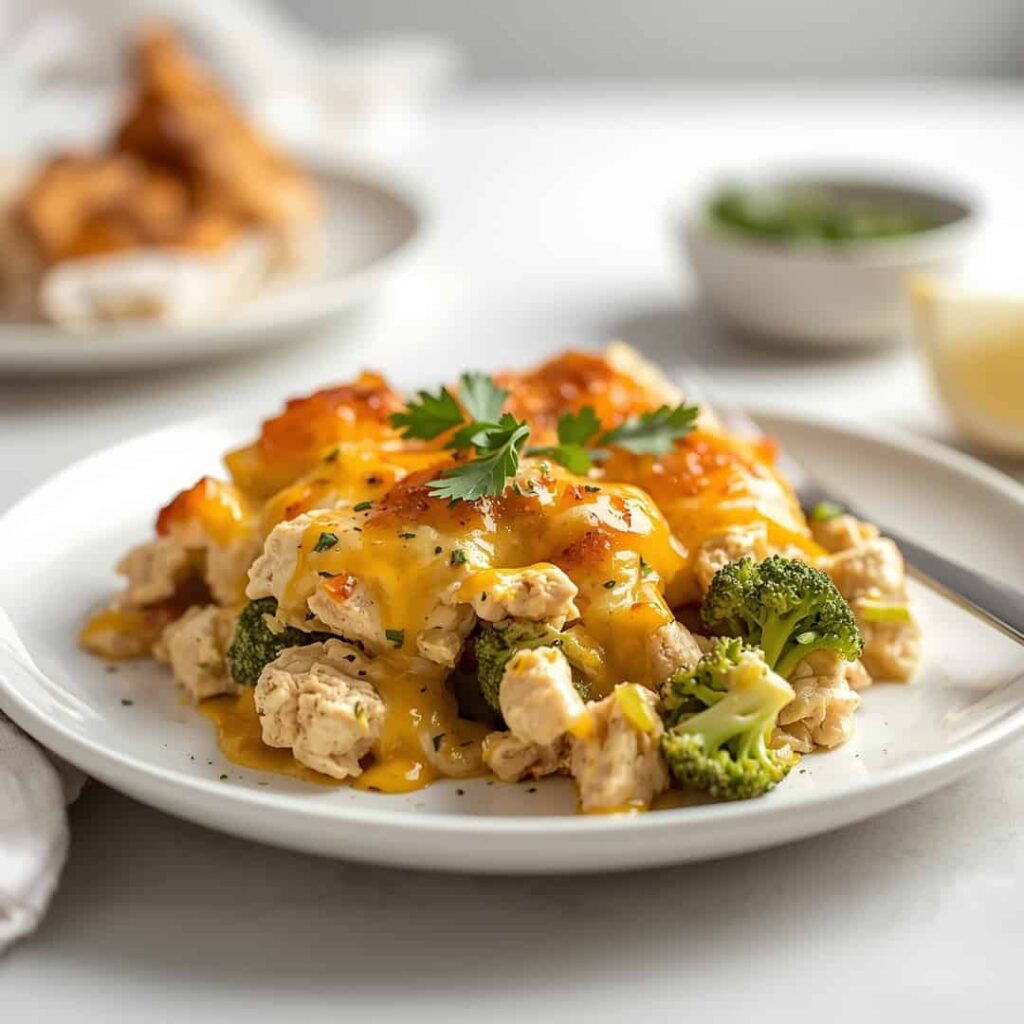 Cheesy Broccoli Chicken Lunch Bake