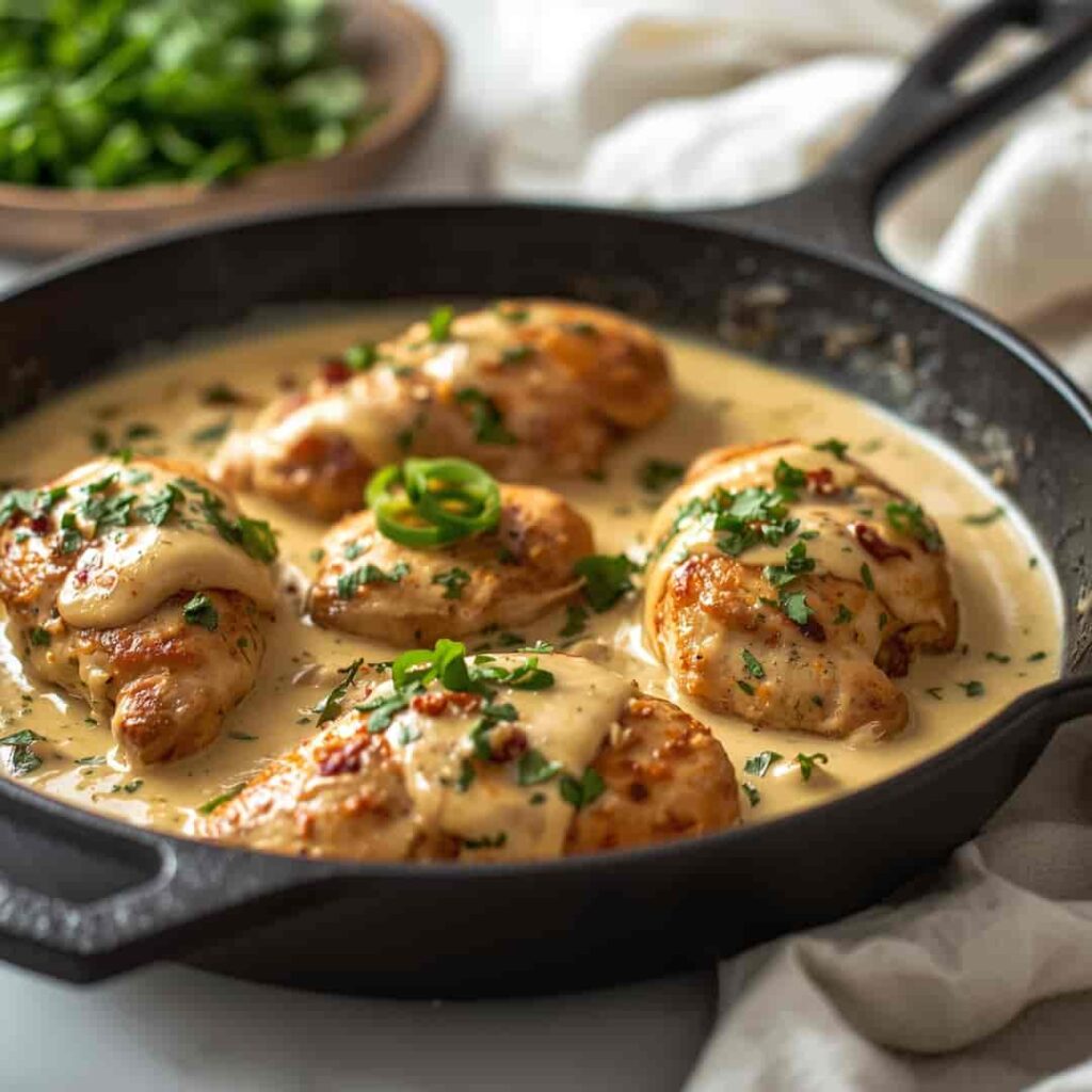 Creamy Garlic Chicken Dinner Skillet Recipe