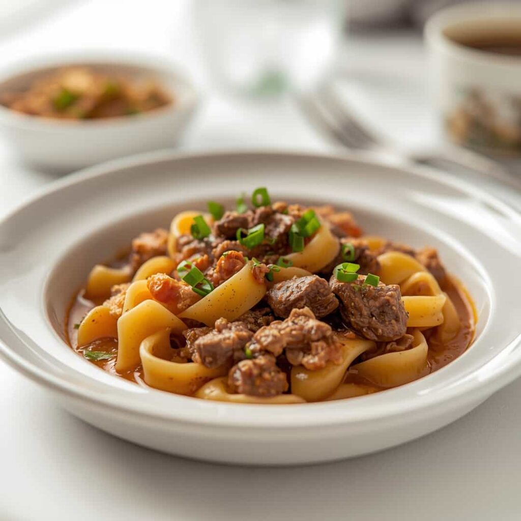 Old-Fashioned Beef Noodle Lunch Casserole