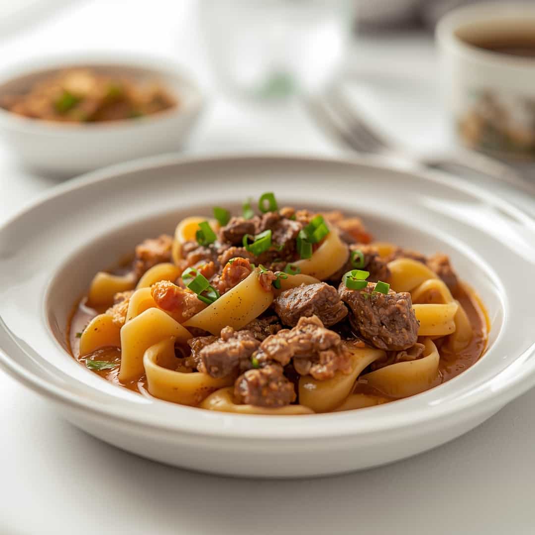 Old-Fashioned Beef Noodle Lunch Casserole