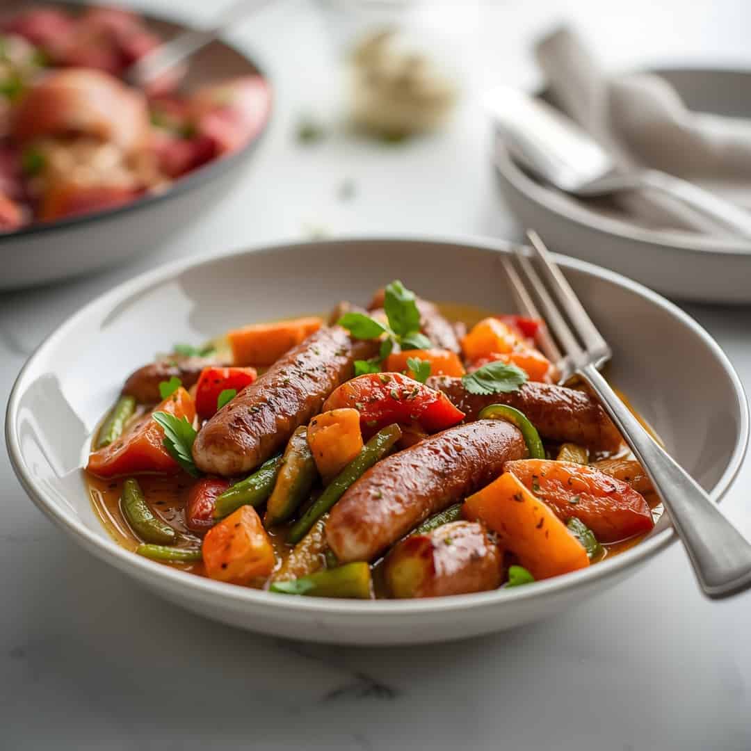 One-Pan Sausage Vegetable Dinner Recipe